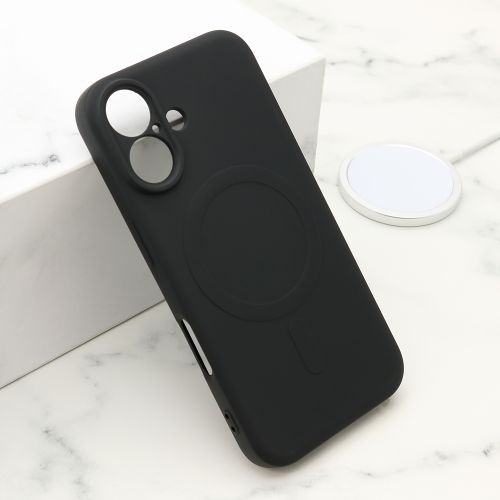 Futrola VELVET TOUCH MagSafe za iPhone 16 (6.1) crna (MS).