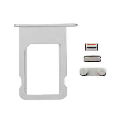 Drzac SIM kartice+set bocnih dugmica za Iphone 5S BELI(volume+on/off+silent).