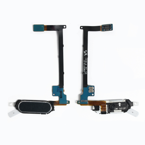 Flet kabl za Samsung N910 Galaxy Note 4 sa home tasterom+Senzor otiska prsta za crni.