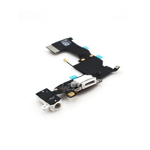Flet kabl za Iphone 5S sa konektorom punjenja+HF konektor BELI.