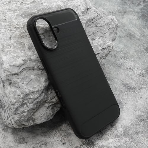 Silikonska futrola BRUSHED za iPhone 16 (6.1) crna (MS).