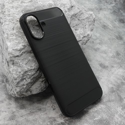 Silikonska futrola BRUSHED za iPhone 16 Plus (6.7) crna (MS).