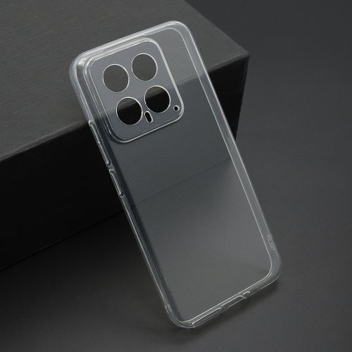Futrola ultra tanki PROTECT silikon za Xiaomi 14 providna (bela) (MS).