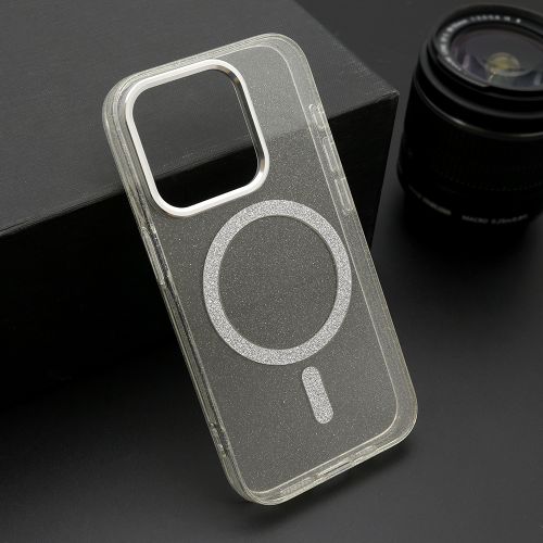 Futrola SPARKLING MagSafe za iPhone 15 Pro (6.1) providna (MS).