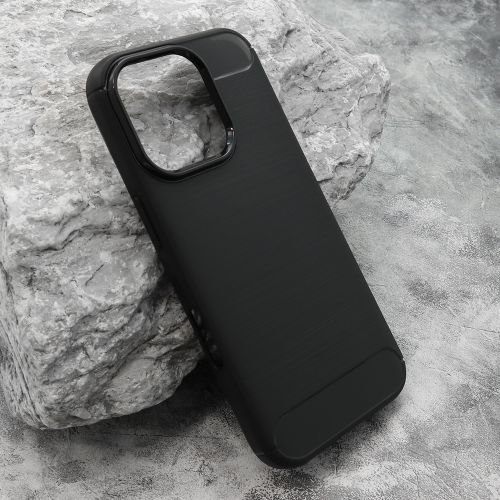 Silikonska futrola BRUSHED za iPhone 16 Pro (6.3) crna (MS).