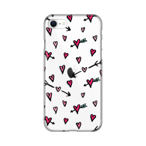 Silikonska futrola print Skin za iPhone 7/8/SE (2020)/SE (2022) Heart Pattern.