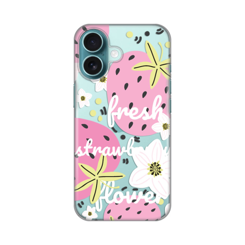 Silikonska futrola print Skin za iPhone 16 6.1 Fresh Pink.