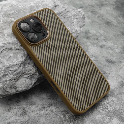 Futrola CARBON MagSafe za iPhone 16 Pro Max (6.9) zlatna (small camera) (MS).