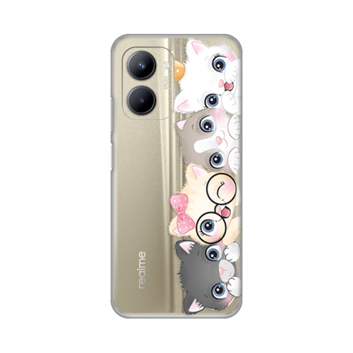 Silikonska futrola print Skin za Realme C33 Cats.