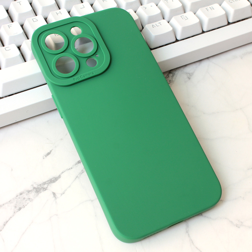Futrola Silikon Pro Camera za iPhone 15 Pro Max 6.7 tamno zelena.