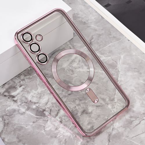 Futrola Magsafe Lux za Samsung A556 Galaxy A55 5G roze.