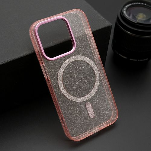 Futrola SPARKLING MagSafe za iPhone 15 Pro (6.1) roze (MS).