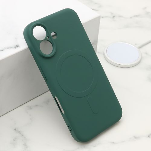 Futrola VELVET TOUCH MagSafe za iPhone 16 (6.1) tamno zelena (MS).
