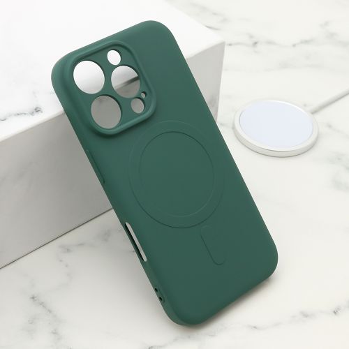 Futrola VELVET TOUCH MagSafe za iPhone 16 Pro (6.3) tamno zelena (MS).