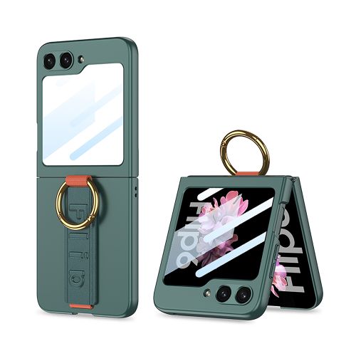 Futrola STRAP RING CASE za Samsung F741B Galaxy Z Flip 6 5G tamno zelena (GKK case) (MS).