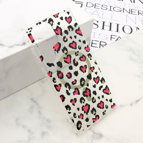 Futrola LEOPARD MagSafe za Samsung Galaxy S23 Ultra 5G roze (MS).