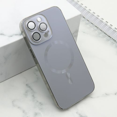 Futrola ELEGANT METAL MAGSAFE za iPhone 14 Pro Max (6.7) siva (MS).