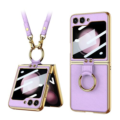 Futrola GOLD EDGE za Samsung F741B Galaxy Z Flip 6 5G ljubicasta (GKK case) (MS).