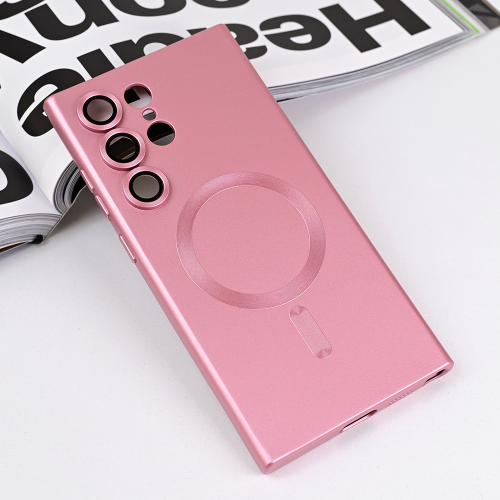Futrola Magsafe Chrome za Samsung S928B Galaxy S24 Ultra roze.
