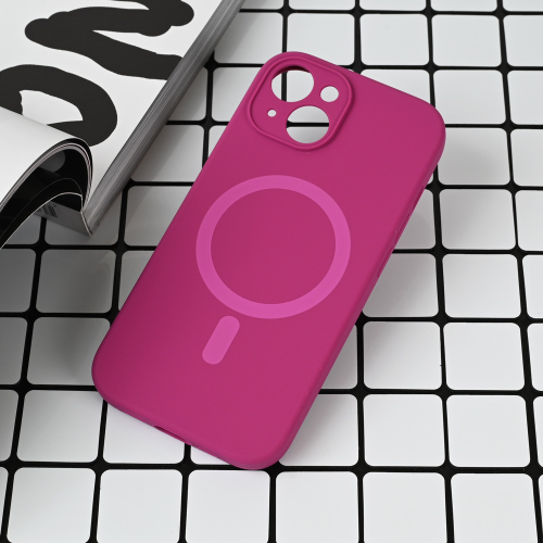 Futrola Magsafe Pure color za iPhone 13 tamno pink.