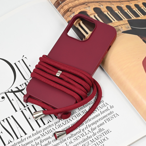 Futrola Crossbody za iPhone 13 Pro bordo.