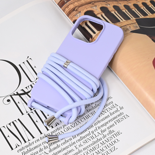 Futrola Crossbody za iPhone 16 Pro ljubicasta.