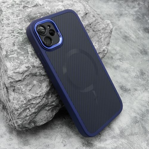 Futrola CARBON MagSafe za iPhone 11 (6.1) plava (small camera) (MS).