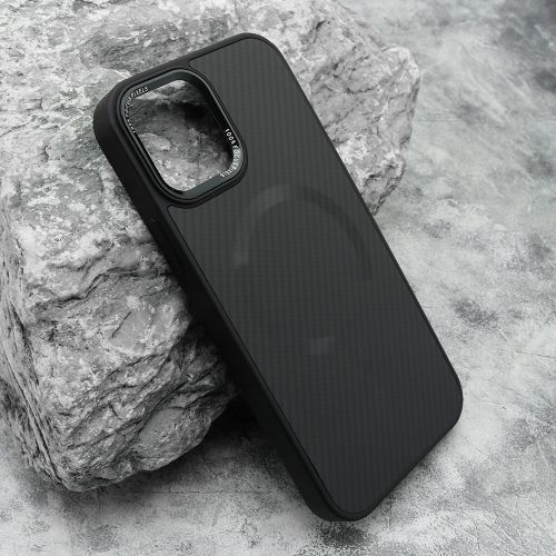 Futrola CARBON MagSafe za iPhone 12/12 Pro (6.1) crna (big camera) (MS).