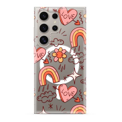 Futrola silikonska print MagSafe za Samsung S928 Galaxy S24 Ultra 5G love (MS).