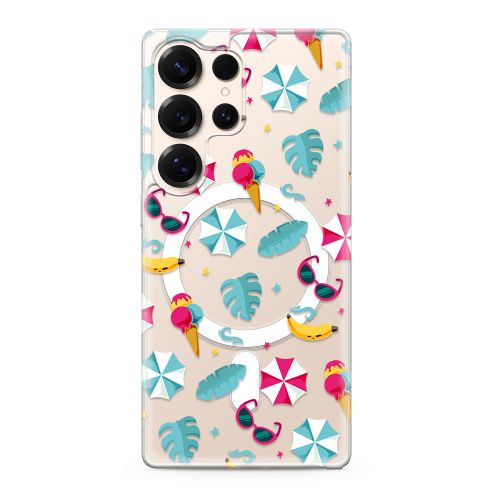 Futrola silikonska print MagSafe za Samsung S938 Galaxy S25 Ultra 5G beach (MS).