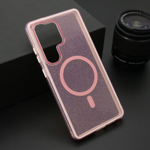 Futrola CRYSTAL MagSafe za Samsung S938 Galaxy S25 Ultra 5G roze (MS).