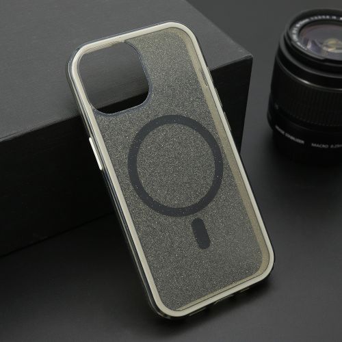 Futrola CRYSTAL MagSafe za iPhone 15 crna (MS).