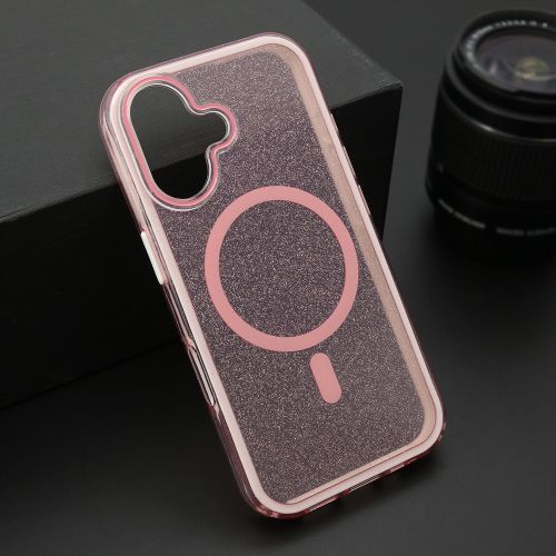 Futrola CRYSTAL MagSafe za iPhone 16 (6.1) roze (MS).