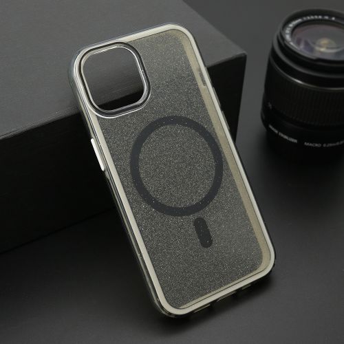 Futrola CRYSTAL MagSafe za iPhone 13 (6.1) crna (MS).