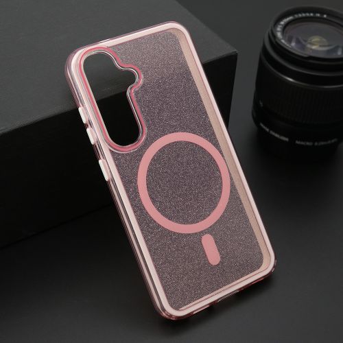 Futrola CRYSTAL MagSafe za Samsung S921 Galaxy S24 5G roze (MS).