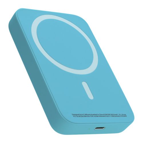 Power Bank baterija MagSafe 15W 5000 mAh svetlo plavi (MS).