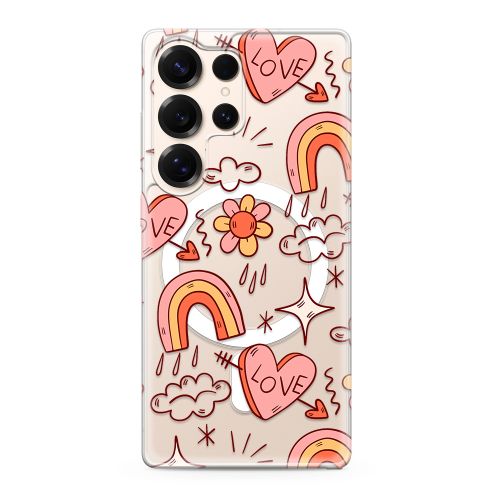 Futrola silikonska print MagSafe za Samsung S938 Galaxy S25 Ultra 5G love (MS).