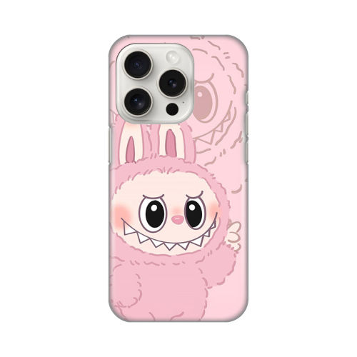 Silikonska futrola print za iPhone 15 Pro 6.1 La Bubu Pink.