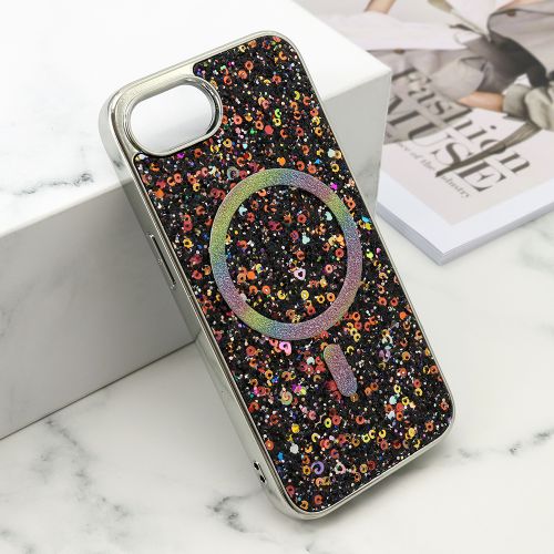 Futrole GLAM GLOW MagSafe za iPhone 16e crna (MS).