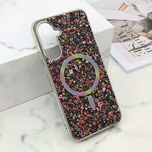 Futrole GLAM GLOW MagSafe za Samsung A366 Galaxy A36 5G crna (MS).