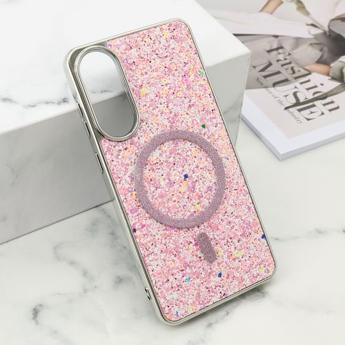 Futrole GLAM GLOW MagSafe za Samsung S937 Galaxy S25 Edge 5G roze (MS).