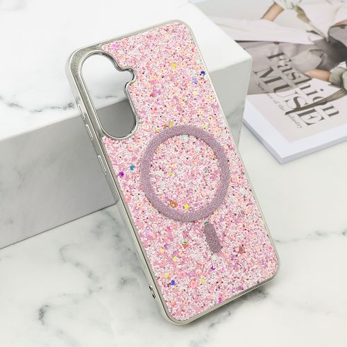 Futrole GLAM GLOW MagSafe za Samsung A366 Galaxy A36 5G roze (MS).