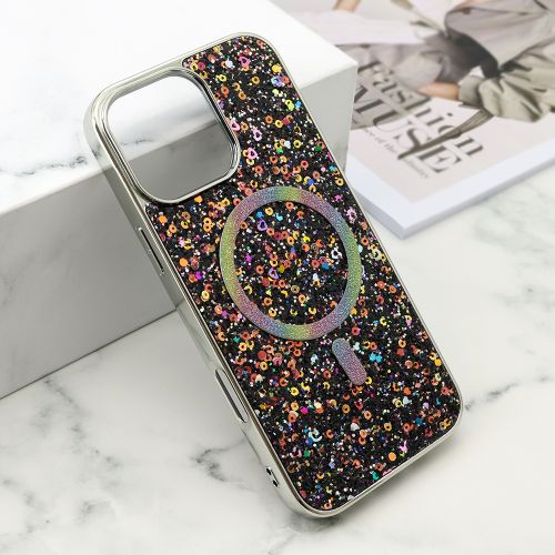 Futrole GLAM GLOW MagSafe za iPhone 16 Pro Max (6.9) crna (MS).