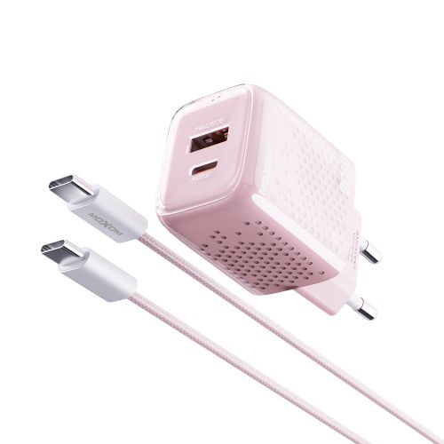 Kucni punjac Moxom MX-HC206 18W FAST Type C na Type C pink (MS).