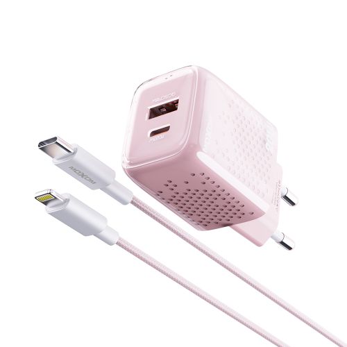 Kucni punjac Moxom MX-HC206 18W FAST Type C na lightning pink (MS).