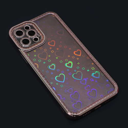 Futrola Heart IMD za iPhone 12 Pro Max 6.7 roze.