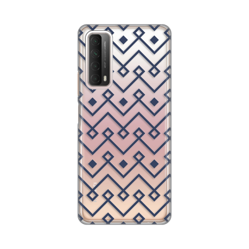 Silikonska futrola print Skin za Huawei P Smart 2021 Blue cubes.