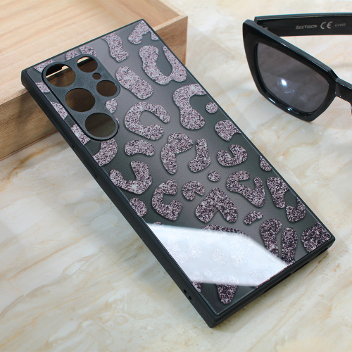 Futrola Shiny glass za Samsung Galaxy S23 Ultra crna.