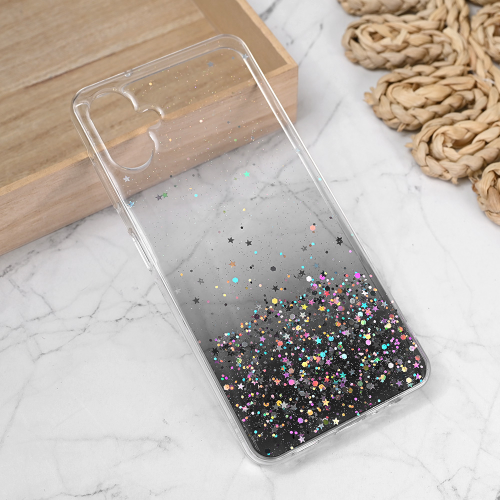 Silikonska futrola Glitter za Samsung A065F Galaxy A06 5G crna.