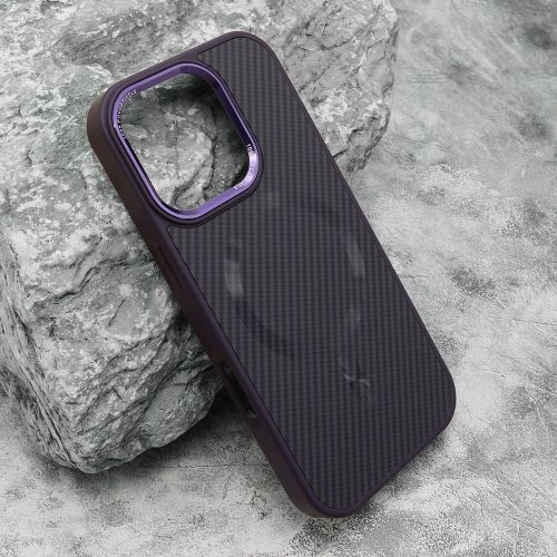 Futrola CARBON MagSafe za iPhone 16 Pro (6.3) ljubicasta (big camera) (MS).